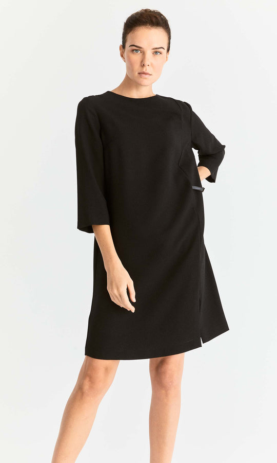 Roman Buckle Detail Shift Dress. 1