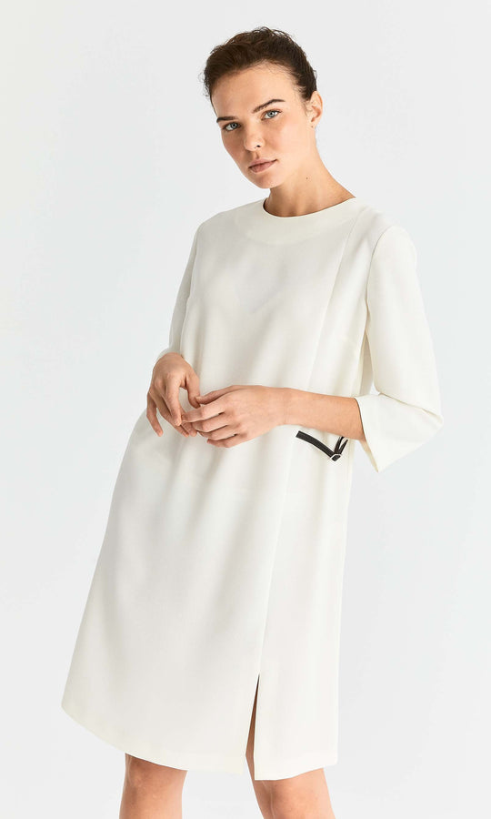 Roman Buckle Detail Shift Dress. 5