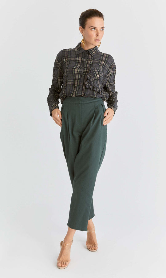 Roman Cropped Boxy Fit Structured Pant. 4