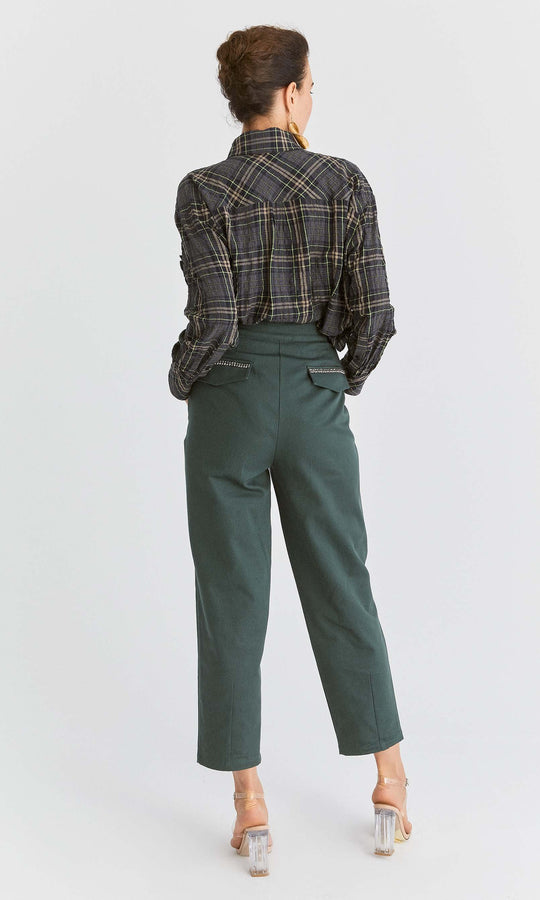 Roman Cropped Boxy Fit Structured Pant. 1