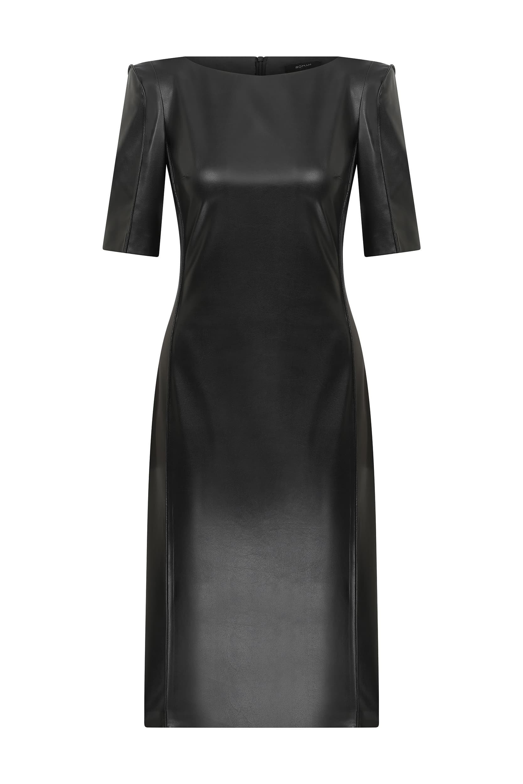 Roman Sassy Short Sleeve Black Sheath Dress. 2