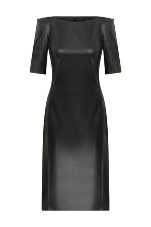 Roman Sassy Short Sleeve Black Sheath Dress. 1