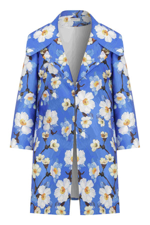 Roman Sky Vibe Floral Long Women's Jacket. 1