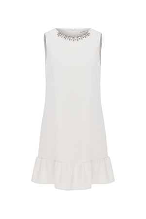 Roman Stone Embellished Mini Dress. 1