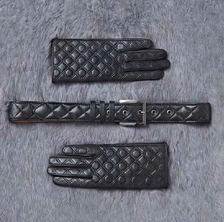 Roman QUILTED BLACK LEATHER BELT. 1