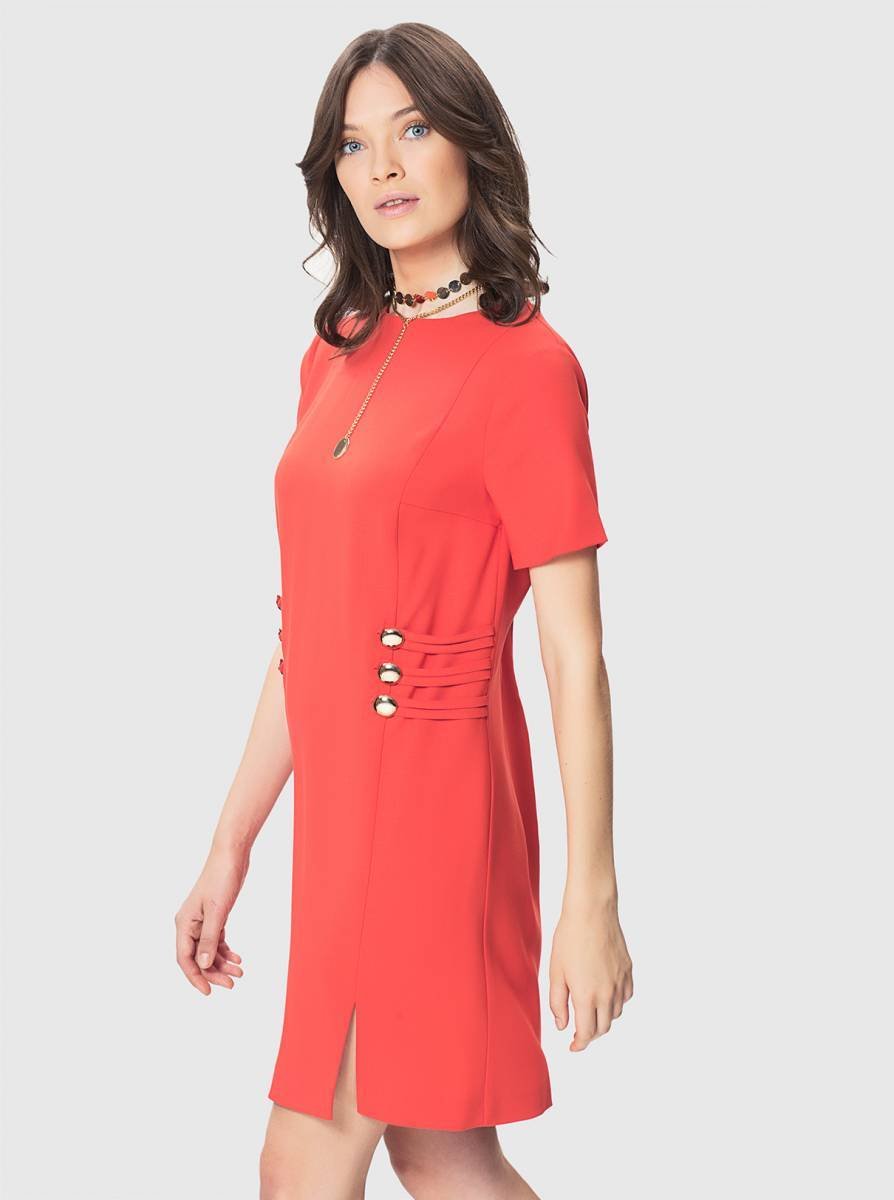 Roman Triple Button Sheath Dress. 1