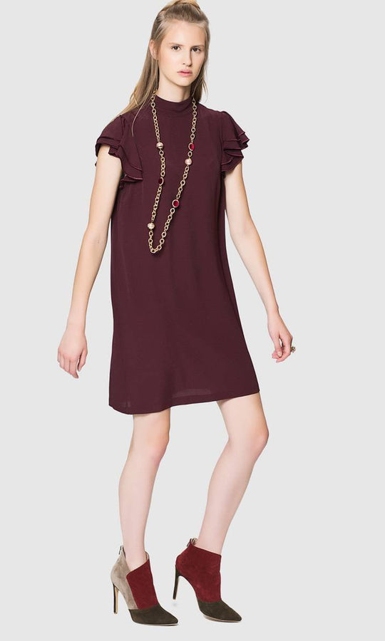 Roman WINE SHIFT DRESS. 1