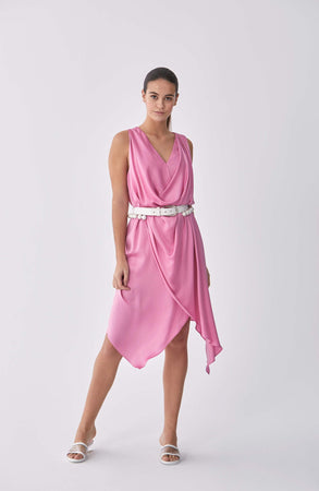 Roman Greco-Draped Midi Dress. 1