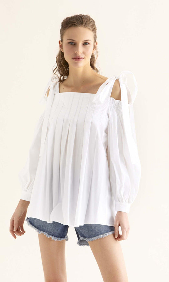 Roman Cold-Shoulder Cotton Summer Top. 4