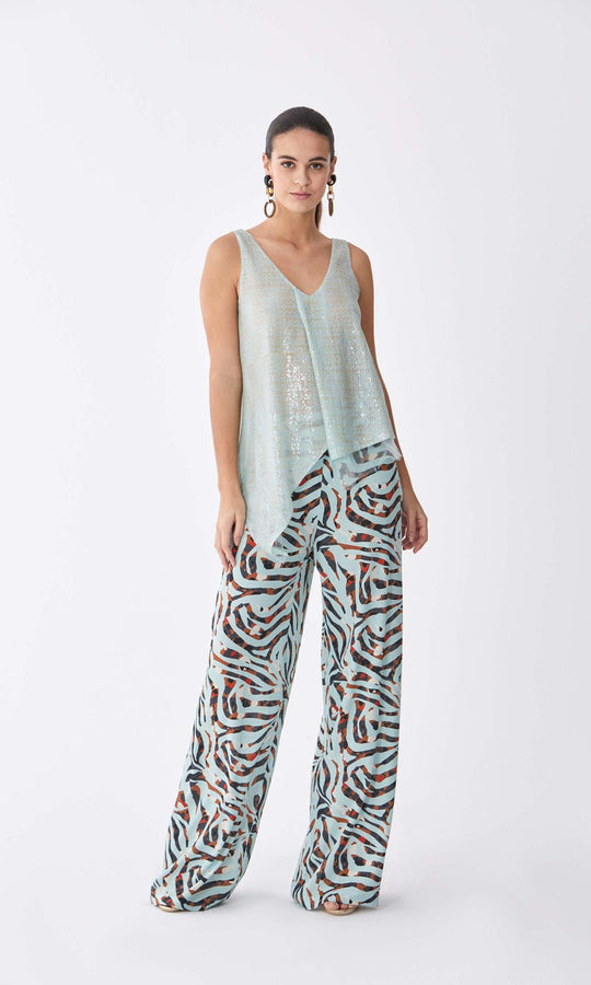 Roman Deco Safari Wide Leg Pant. 1