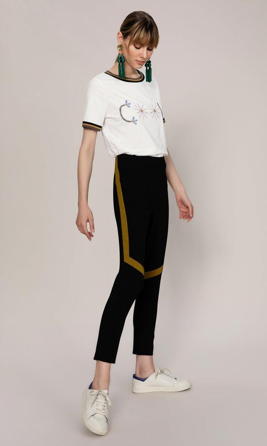 Roman MUSTARD-BLACK PANTS. 1