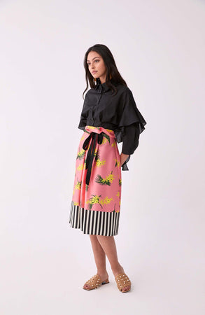 Roman Tansy Print Tea Skirt. 1