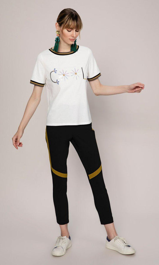 Roman MUSTARD-BLACK PANTS. 4