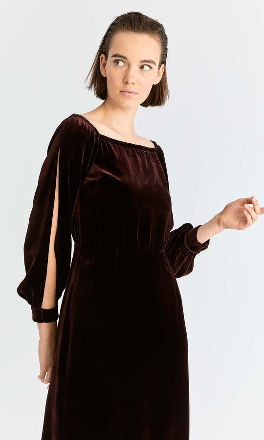 velour gown