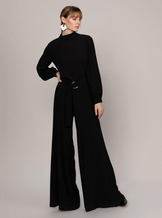 Roman EXTRA WIDE-LEG MOCKNECK JUMPSUIT. 2