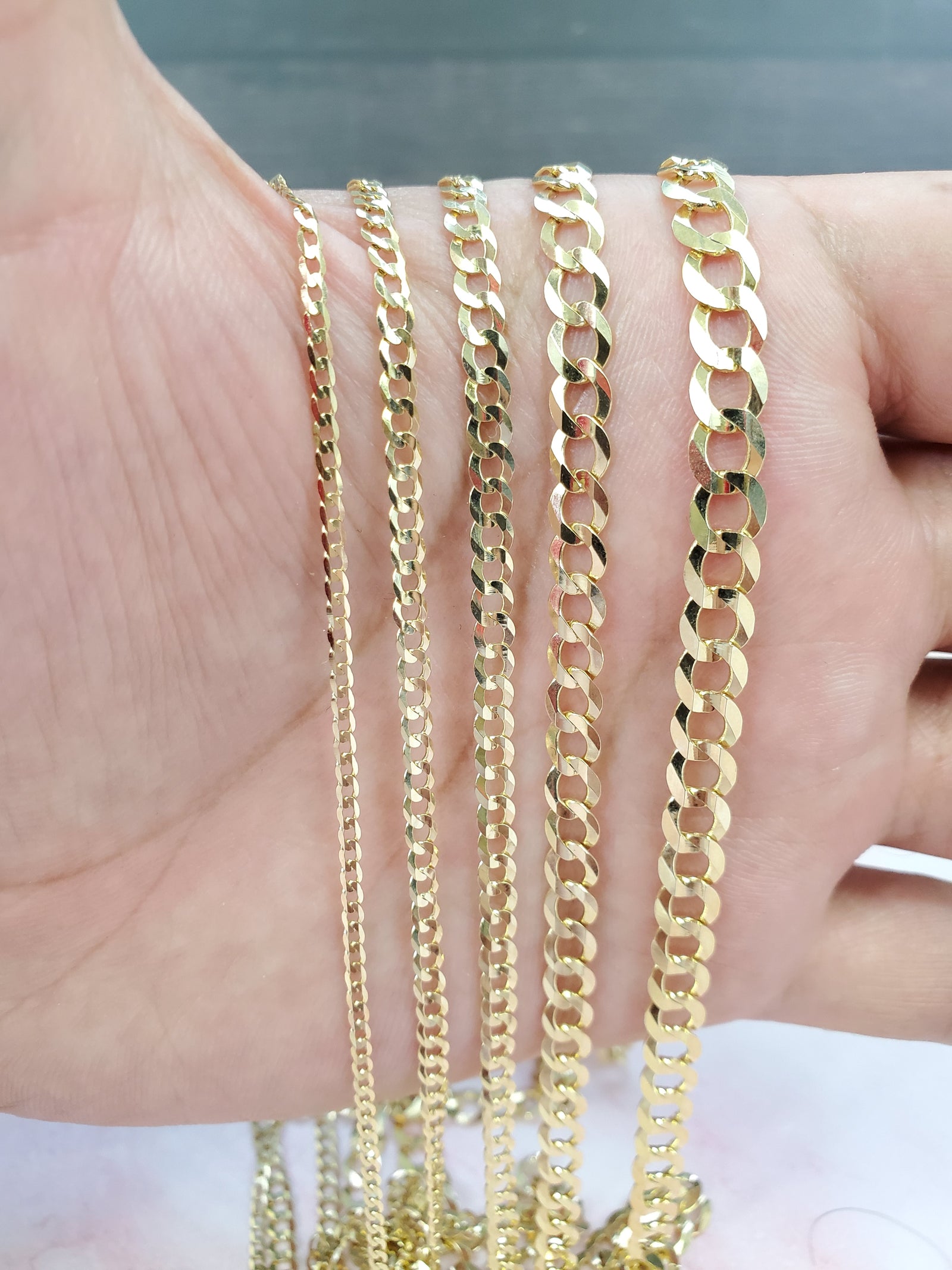 14K Yellow Gold Diamond Cut Rope Chain Real Solid 16 to 26 (2.5mm-5mm)