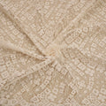 Off White Corded Embroidered Floral Single Scalloped Lace - Rex Fabrics