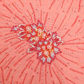 Orange Floral Embroidered Tulle Fabric - Rex Fabrics