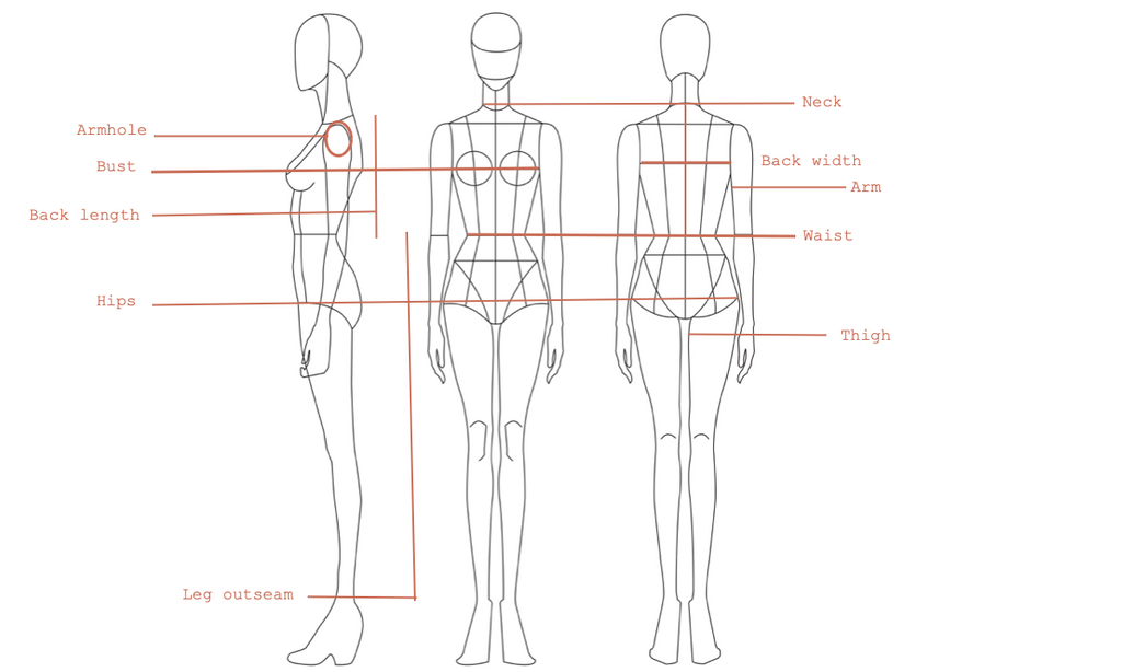 size chart instructions for women