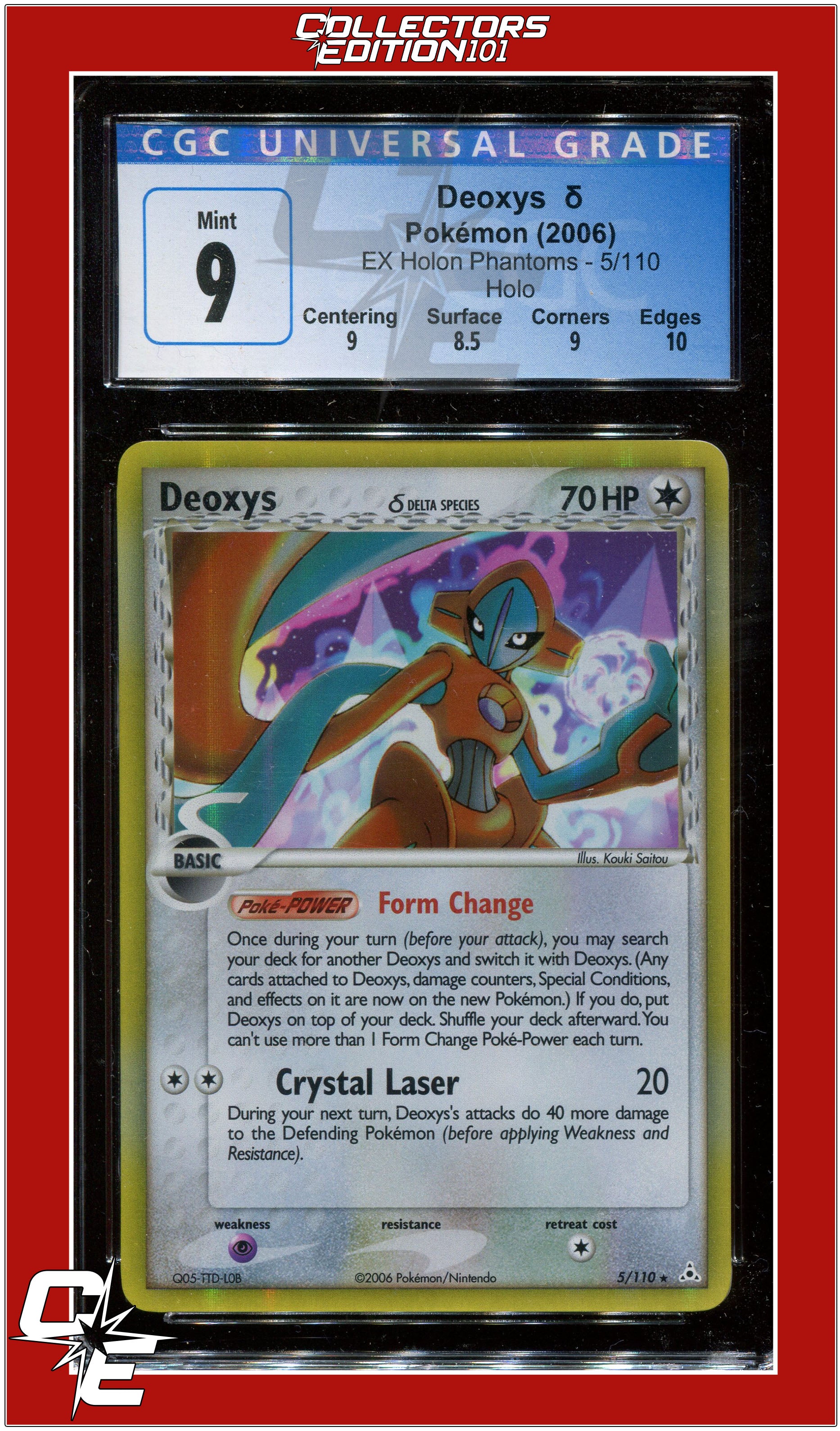 Deoxys EX Holon Phantoms 4/110 Holo Rare Pokemon Card CGC 9.5 GEM MINT  PSA 海外 即決