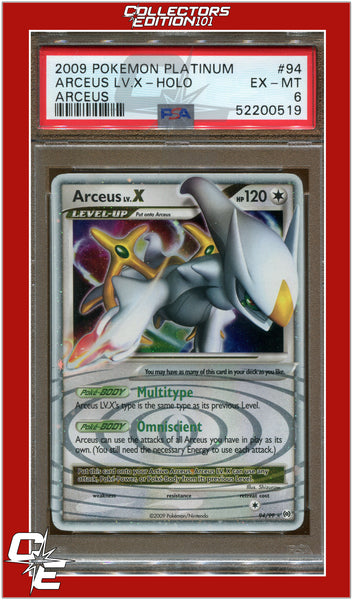 2009 POKEMON PLATINUM ARCEUS- 97- GENGAR LV.X- HOLO- PSA 9 CARD