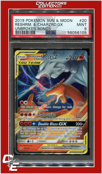 Unbroken Bonds 204 Full Art Gardevoir & Sylveon GX PSA 9