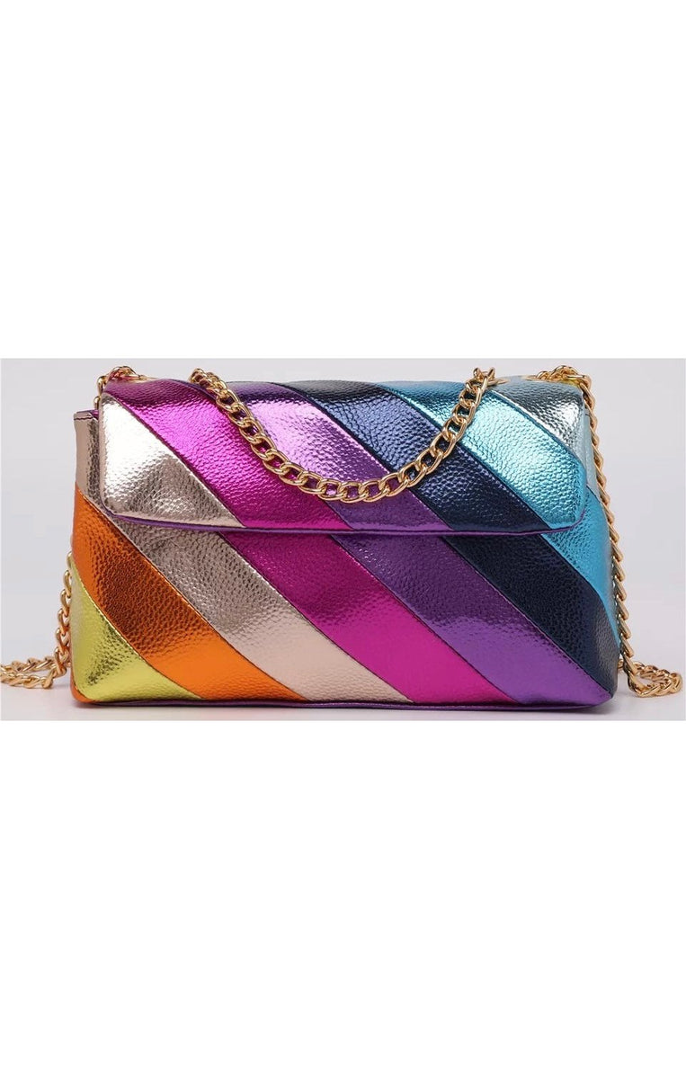 Color Block Metallic Beautiful Handbag shoulder bag (4 Colors ...
