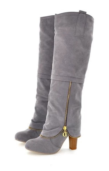 Suede Like Knee High Boots (3 COLORS) (Many Sizes)
