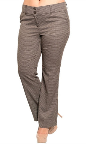 Rust & White Pattern Print Pants – ClayViz Fashion Boutique