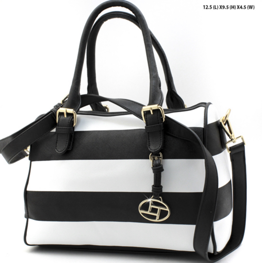 Black Striped Handbag – ClayViz Fashion Boutique