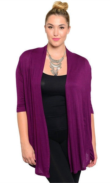 Plus Size Purple Cardigan – ClayViz Fashion Boutique