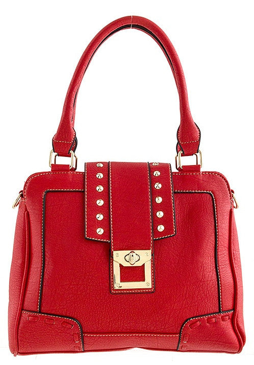 Studded Accent Red Bag – ClayViz Fashion Boutique