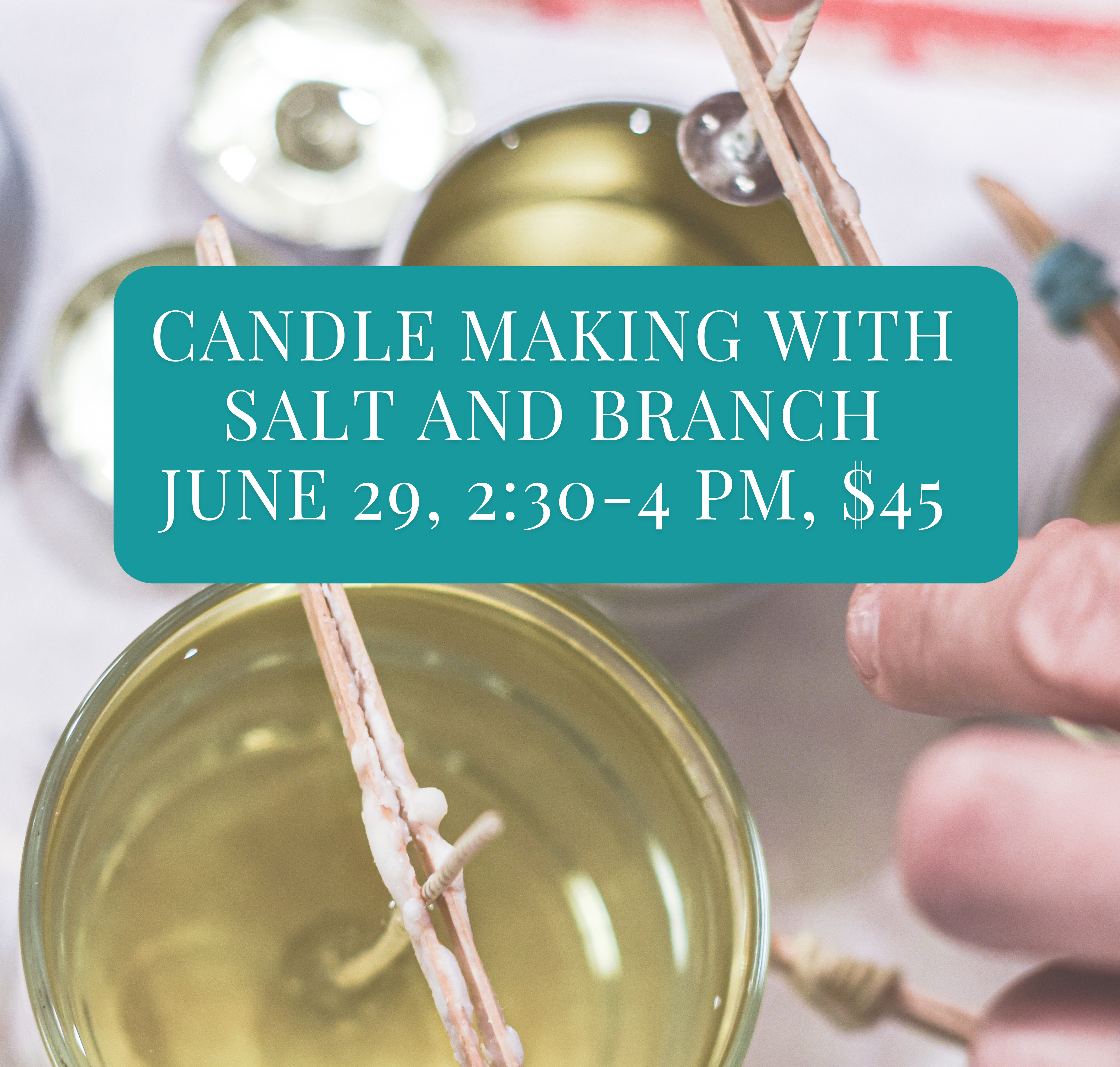 Image of flyer for Candle Making at Boston Harbor Distillery