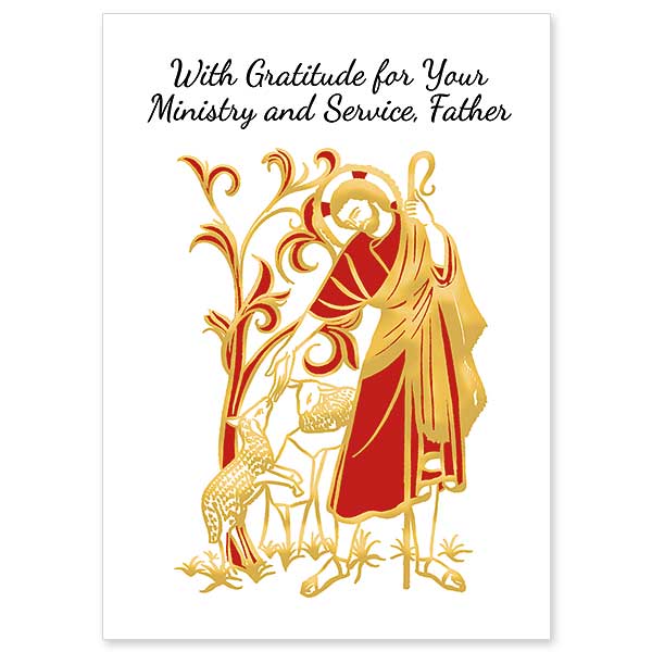 With Gratitude Father Priest Farewell New Priest Goodbye Card