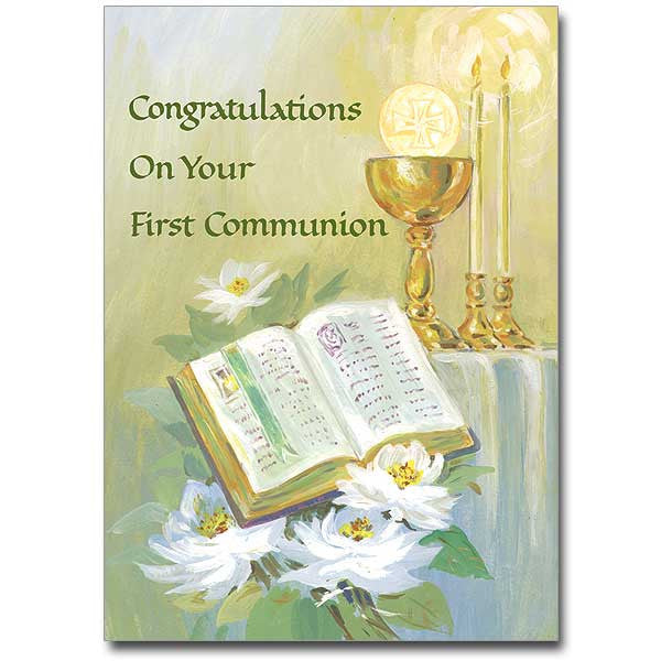 What Do You Put On A First Communion Card