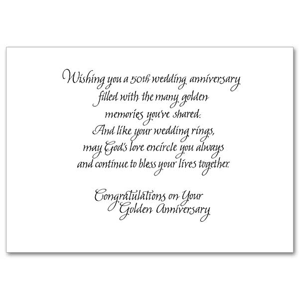 God Bless Your Golden Anniversary 50th Wedding Anniversary Card