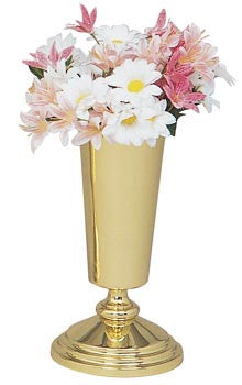 Koleys K120 Satin Brass 15 Inch Vase