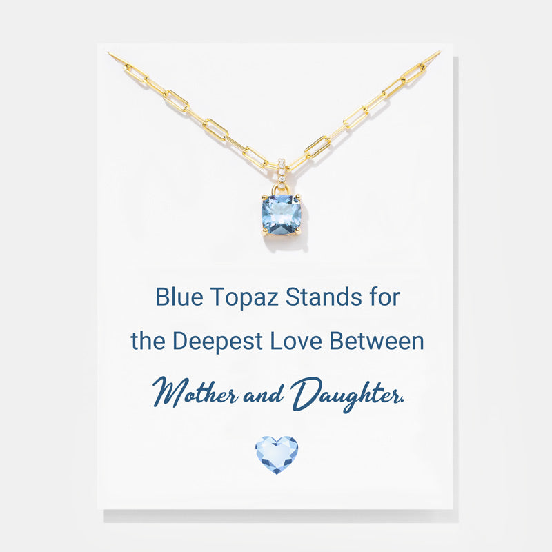 Blue Topaz Layered Necklace Set