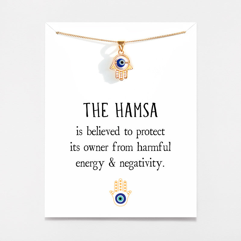 Hamsa Evil Eye Necklace