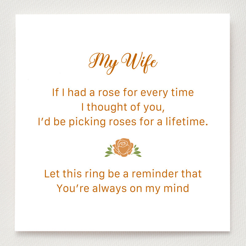 To My Wife Rose Wreath Ring