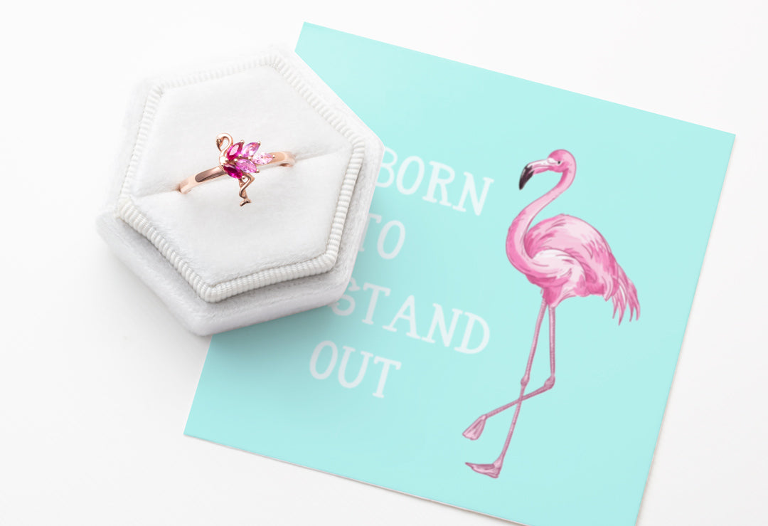 Flamingo Rose Gold Ring - Born To Stand Out