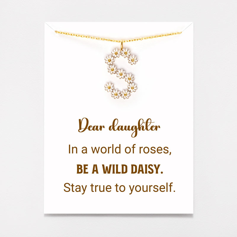Daisy Initial Necklace