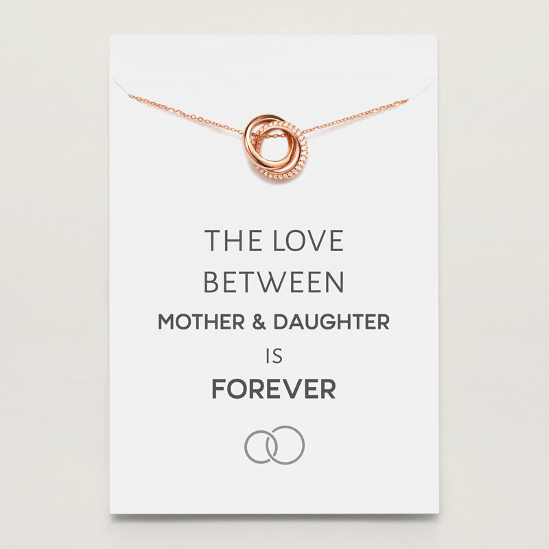 Interlocking Necklace-Mother Daughter Love Forever