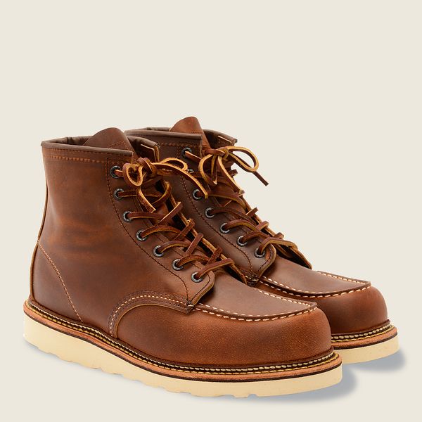 RED WING ROUGHNECK 8146 CLASSICC MOC BRIAR BROWN LEATHER - The