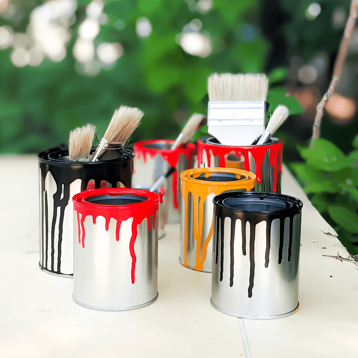 Blysk Empty Metal Paint Cans with Lids 1/4 Pint 2