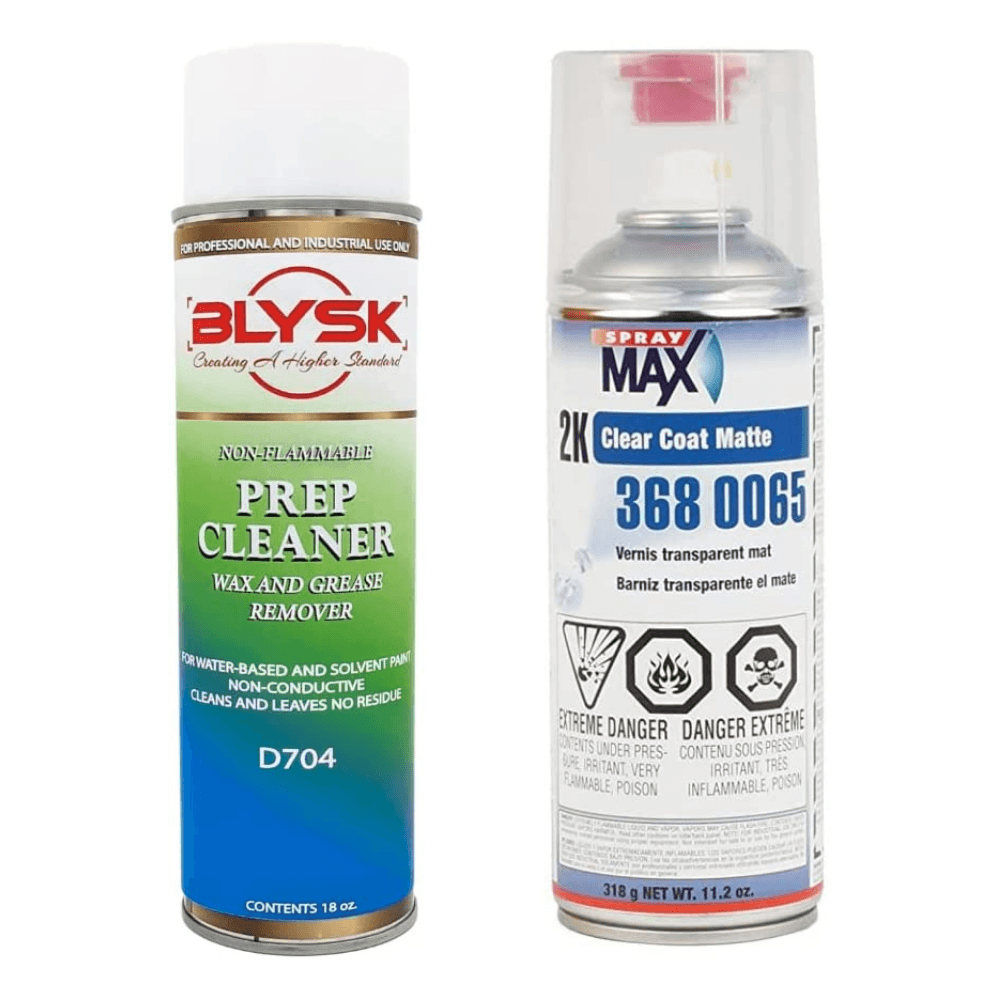 Blysk Bundles- 2 Spray Max 1K Trim Paint Black Matte & Blysk Prep Cleaner