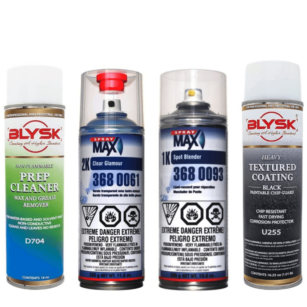 Blysk-Bundle-(2) Spray Max 2K Clear Matte, Develop for The Small Damage Repair -Blysk Prep Cleaner, Wax and Grease Remover