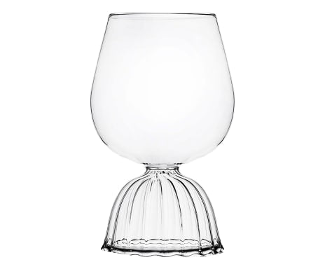 Set of Four Small Pulcinella Wine Glasses - White