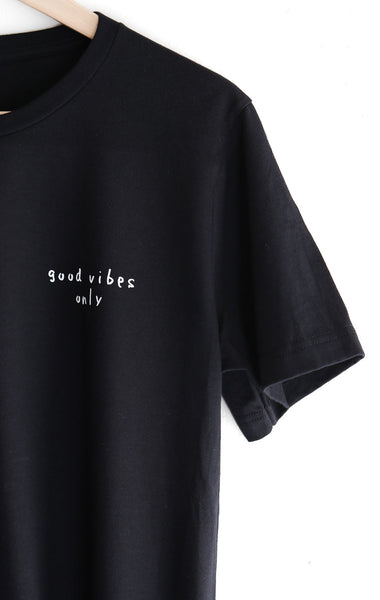 Good Vibes Only Tshirt - Black - NYCT CLOTHING