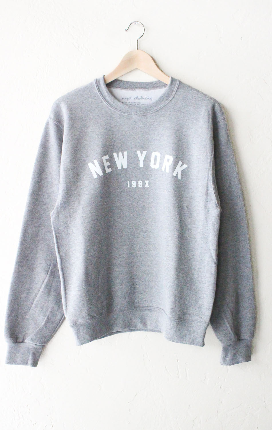 New York 199x Oversized Sweatshirt - Grey - NYCT Clothing